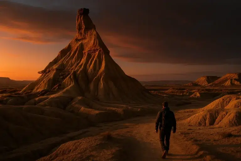 Les Bardenas : paysage lunaire via carte des Bardenas